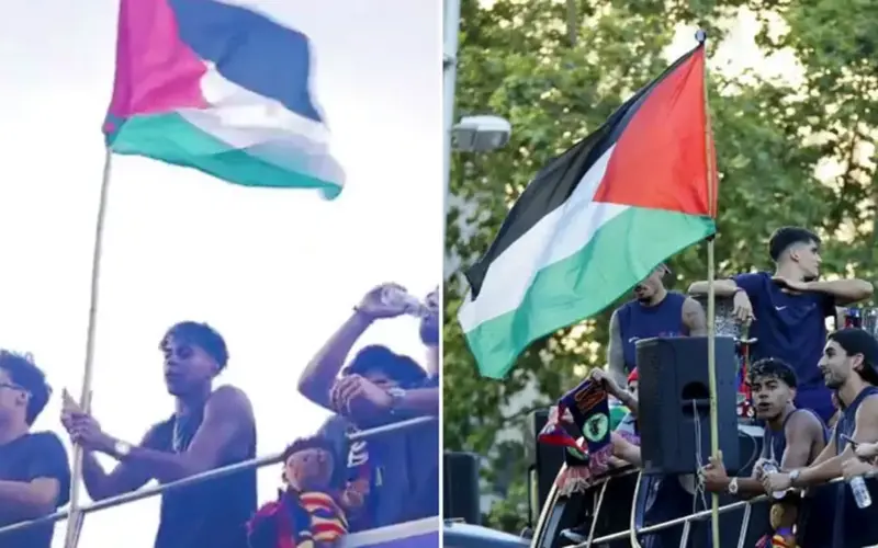 ممثل حماس المفضل وشكوى لبرشلونة.. لامين يامال في ورطة بسبب علم فلسطين